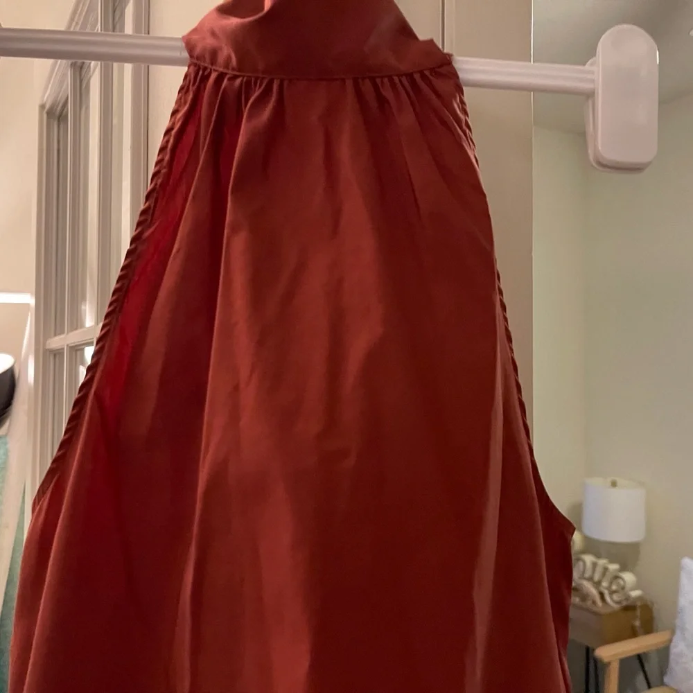 Rust Halter Neck Blouse - Picture 5 of 8